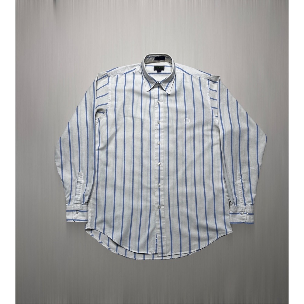 Vintage 90s Chaps Ralph Lauren Striped Button Up Shirt Men's Large